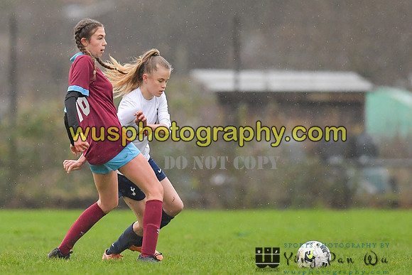 20220108-102049 Tottenham Hotspur Women FC JTP U15 v West Ham United Performance Girls U16