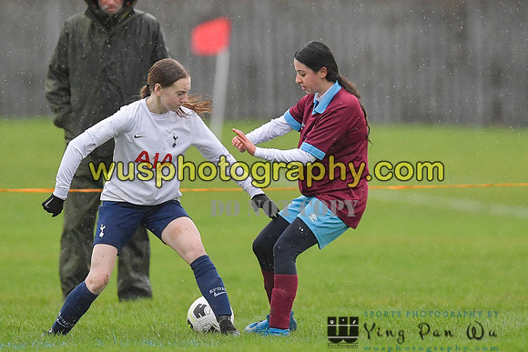20220108-101436 Tottenham Hotspur Women FC JTP U15 v West Ham United Performance Girls U16