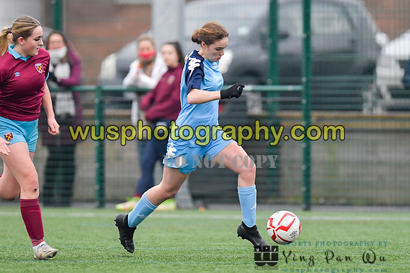 20220115-151231 West Ham United Performance Girls U16 v London City Lionesses U16