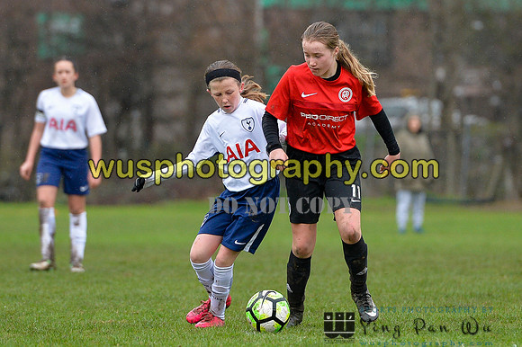 20180203-120449 Tottenham Hotspur Girls U13 v Pro Direct Academy BXB Girls U13 White