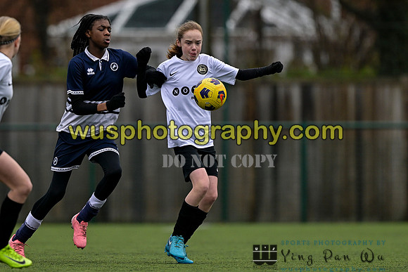 20250222-102701 Millwall Lionesses U12 v New Level Soccer Girls U12