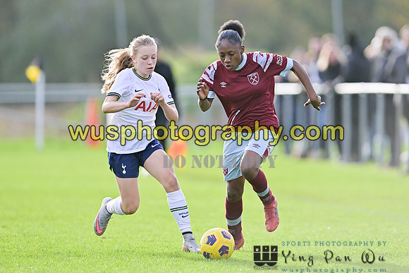 20221119-105658D Tottenham Hotspur Women FC Academy U15 v West Ham United Academy Girls U15