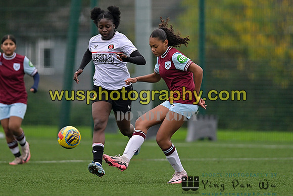 20241109-121527 West Ham United Warriors Girls U16 v Charlton Athletic Academy Girls U16