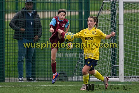 20241109-102919 West Ham United Performance Claret Girls U14 v Oxford United Girls U14