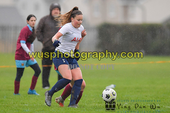 20220108-101446 Tottenham Hotspur Women FC JTP U15 v West Ham United Performance Girls U16