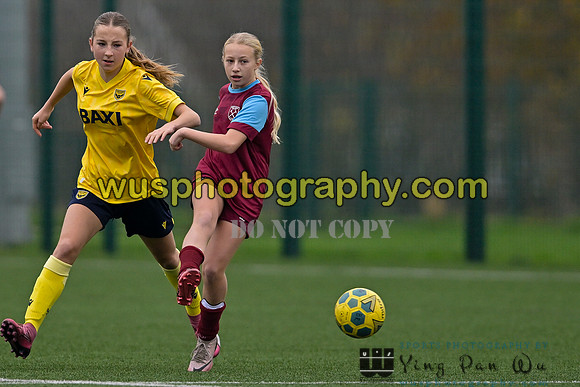 20241109-100629C West Ham United Performance Claret Girls U14 v Oxford United Girls U14