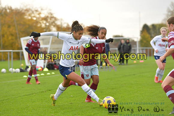 20221119-101054A Tottenham Hotspur Women FC Academy U15 v West Ham United Academy Girls U15