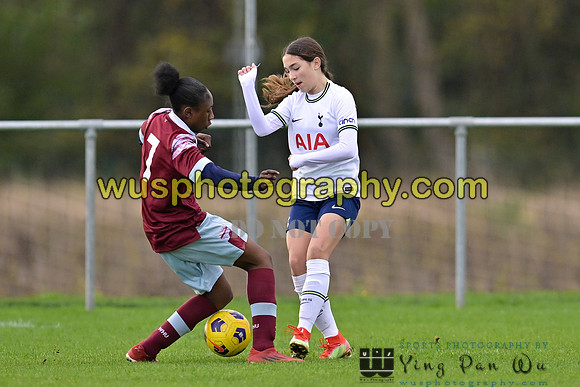 20221119-100356 Tottenham Hotspur Women FC Academy U15 v West Ham United Academy Girls U15