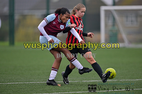 20241130-101427 West Ham United Warriors Girls U14 v Fareham Town Youth FC Girls U14
