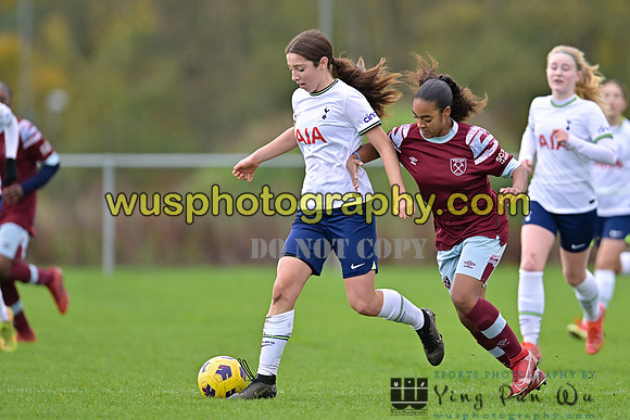 20221119-100744B Tottenham Hotspur Women FC Academy U15 v West Ham United Academy Girls U15