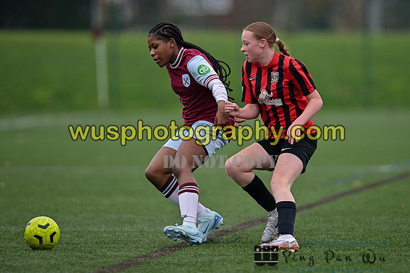 20241130-100937 West Ham United Warriors Girls U14 v Fareham Town Youth FC Girls U14