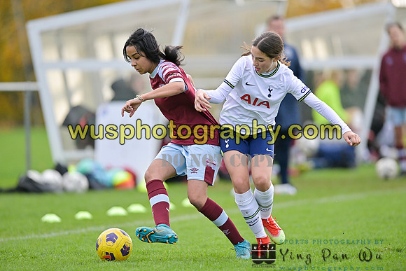 20221119-112500E Tottenham Hotspur Women FC Academy U15 v West Ham United Academy Girls U15