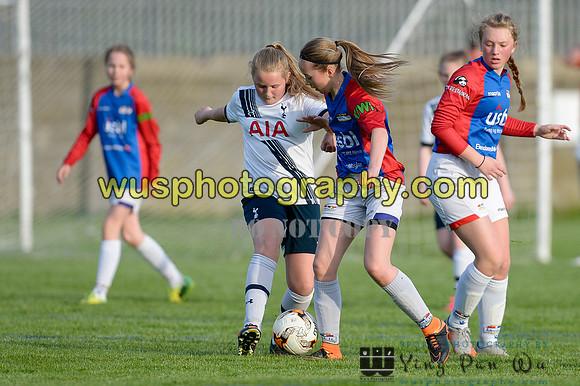 20160505-185848-3 Tottenham Hotspur Girls U12 and U13 v Årvoll IL Girls U12 and U13