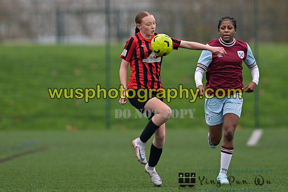20241130-100705 West Ham United Warriors Girls U14 v Fareham Town Youth FC Girls U14