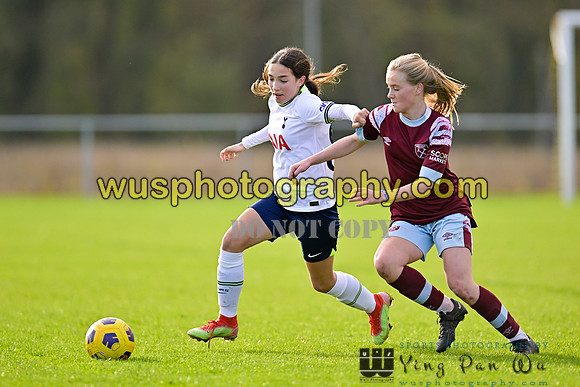20221119-102019 Tottenham Hotspur Women FC Academy U15 v West Ham United Academy Girls U15
