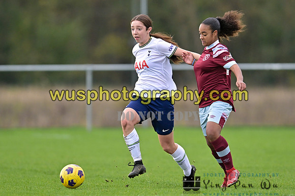 20221119-100743A Tottenham Hotspur Women FC Academy U15 v West Ham United Academy Girls U15
