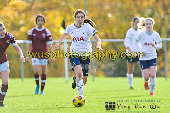 20221119-103549A Tottenham Hotspur Women FC Academy U15 v West Ham United Academy Girls U15