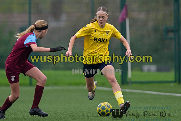 20241109-103826A West Ham United Performance Claret Girls U14 v Oxford United Girls U14