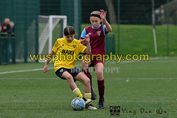 20241109-113053 West Ham United Performance Claret Girls U14 v Oxford United Girls U14