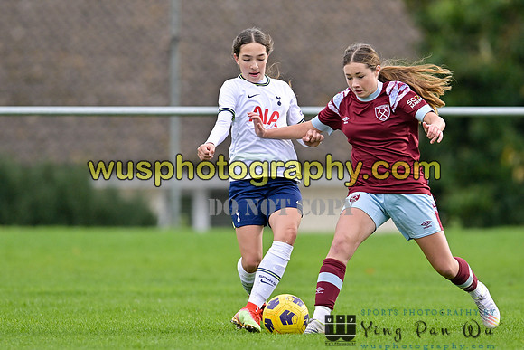 20221119-111307A Tottenham Hotspur Women FC Academy U15 v West Ham United Academy Girls U15