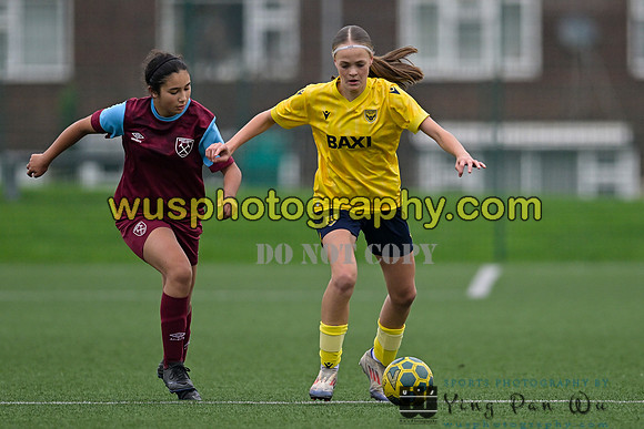 20241109-103831 West Ham United Performance Claret Girls U14 v Oxford United Girls U14