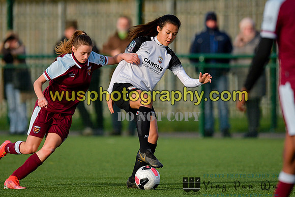 20211211-110109 West Ham United Academy Girls U16 v London Bees Academy U16