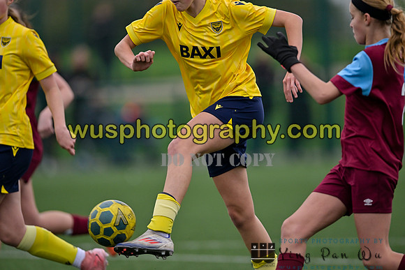20241109-104504A West Ham United Performance Claret Girls U14 v Oxford United Girls U14