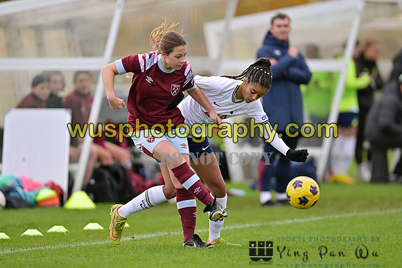 20221119-100546E Tottenham Hotspur Women FC Academy U15 v West Ham United Academy Girls U15