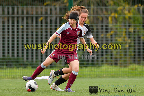 20211211-113512 West Ham United Academy Girls U16 v London Bees Academy U16