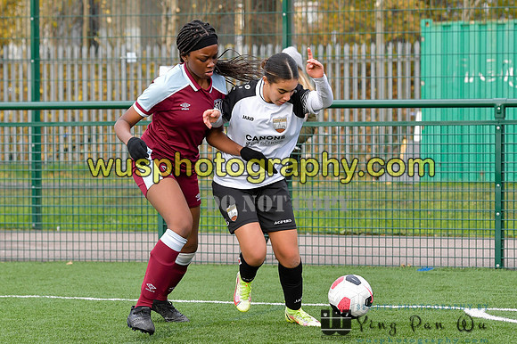 20211211-113029 West Ham United Academy Girls U16 v London Bees Academy U16