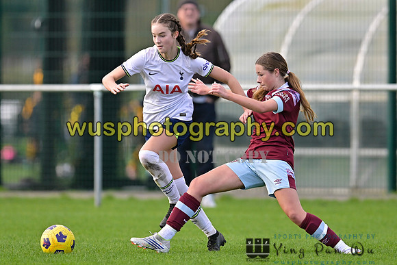 20221119-101733E Tottenham Hotspur Women FC Academy U15 v West Ham United Academy Girls U15