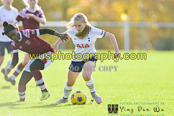 20221119-103326 Tottenham Hotspur Women FC Academy U15 v West Ham United Academy Girls U15