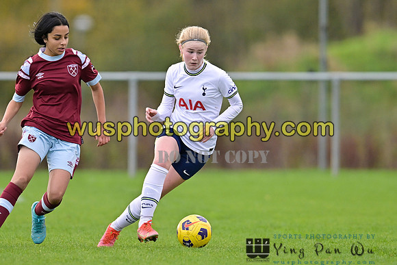 20221119-101022E Tottenham Hotspur Women FC Academy U15 v West Ham United Academy Girls U15