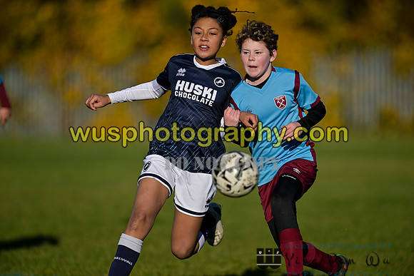 20231125-112101A Millwall Lionesses U12 v West Ham United Performance Girls U12