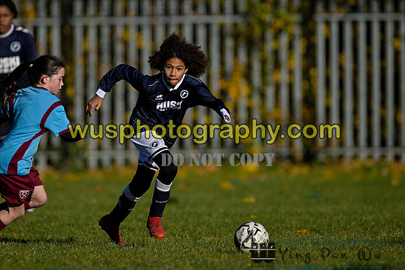 20231125-113615B Millwall Lionesses U12 v West Ham United Performance Girls U12