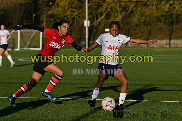 20231206-140516 Charlton Athletic Women PGA U21 v Tottenham Hotspur Women PGA U21