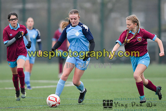 20220115-150503B West Ham United Performance Girls U16 v London City Lionesses U16