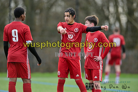 20240106-102422 Welling United Academy Boys U15 Reds v New Level Soccer Academy Boys U15