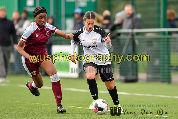 20211211-113946A West Ham United Academy Girls U16 v London Bees Academy U16