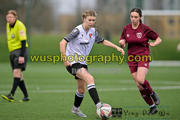 20240203-121925 West Ham United Performance Girls U16 v Cambridge City FC Girls U16