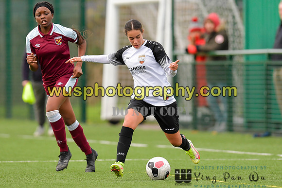 20211211-114823 West Ham United Academy Girls U16 v London Bees Academy U16