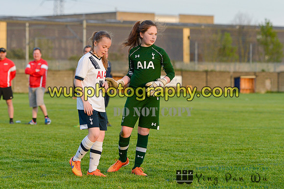 20160505-194727 Tottenham Hotspur Girls U12 and U13 v Årvoll IL Girls U12 and U13