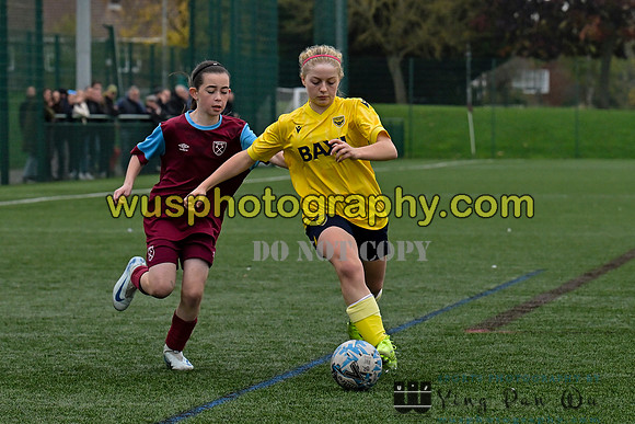 20241109-113033 West Ham United Performance Claret Girls U14 v Oxford United Girls U14