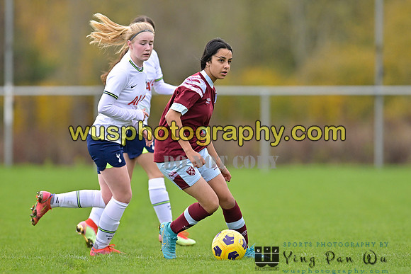 20221119-100902 Tottenham Hotspur Women FC Academy U15 v West Ham United Academy Girls U15