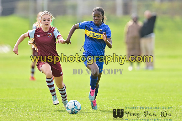 20240413-102023A AFC Wimbledon Girls U14 v West Ham United Academy Girls U14