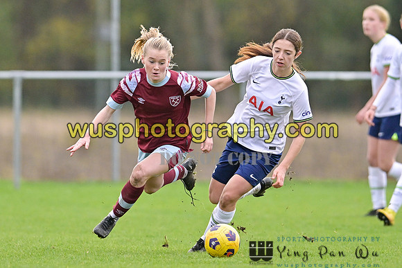 20221119-112801B Tottenham Hotspur Women FC Academy U15 v West Ham United Academy Girls U15