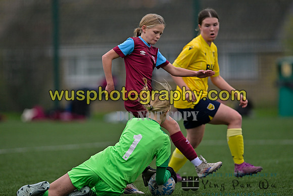 20241109-114606A West Ham United Performance Claret Girls U14 v Oxford United Girls U14