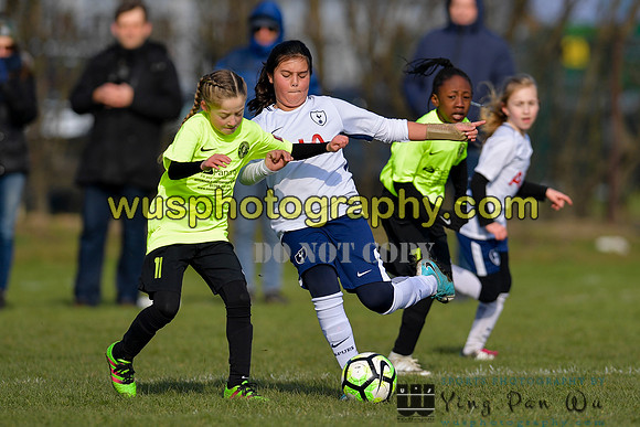 20180224-104106A Tottenham Hotspur Girls U10 v Gidea Park Rangers FC Girls U10