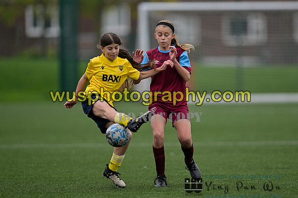 20241109-114506 West Ham United Performance Claret Girls U14 v Oxford United Girls U14