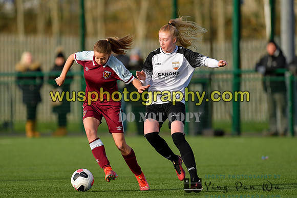 20211211-105124 West Ham United Academy Girls U16 v London Bees Academy U16